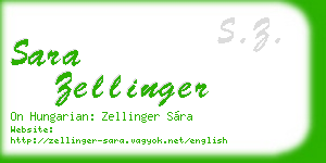 sara zellinger business card